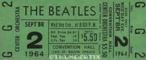 1 BEATLES UNUSED FULL CONCERT TICKET 1964 Philadelphia, PA laminated reprint - Picture 1 of 1