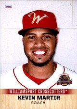 2018 Williamsport Crosscutters Choice 34 Kevin Martir Dallas North Carolina Card