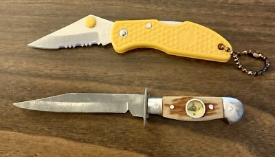 Vintage PC Japan Knife/Letter Opener. Ridge Runner Yellow. Lot Of 2 - Image 1 of 4