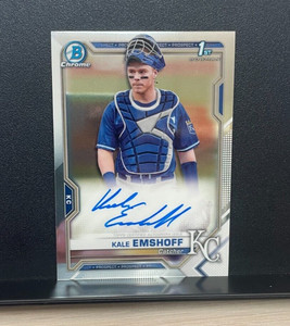 2021 1st Bowman Chrome Auto CPA-KE Kale Emshoff Royals Autograph KANSAS CITY RC