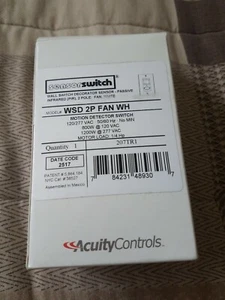 WALL SWITCH DECORATOR SENSOR - PASSIVE INFRARED (PIR), 2 POLE: FAN, WHITE - Picture 1 of 12