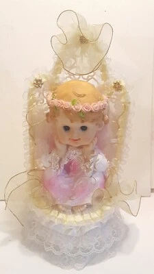 Girl Angel Christening Baptism 1st Communion Cake Topper Center Piece Decoration - Image 1 of 4