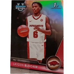 2024 Layden Blocker 1st Refractor Bowman University Chrome 7 Arkansas - Bild 1 von 2
