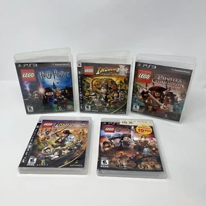 Lot of 5 Lego Games PS3 Complete Manual LOTR Indiana Jones Harry Potter Pirates - Picture 1 of 4