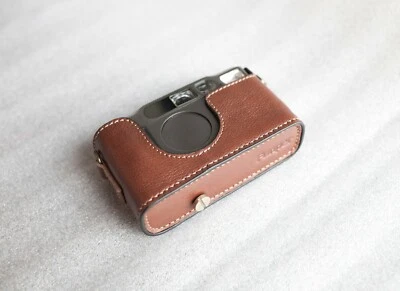 Handmade Genuine Real Leather Half Camera Case Bag Cover for Contax T2 Camera SB - Image 1 of 4