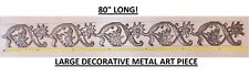 6+FEET NOS Vintage Decorative Metal Hanging Wall Art Flower Stem Leaf Panel SI