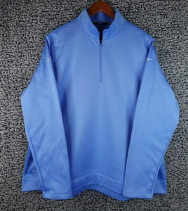 Nike Pullover Dri-Fit Therma Fleece Mens XXL Blue 1/4 Zip The Coeur d'Alene - Picture 1 of 13