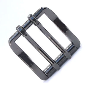 Messina 2 Prong Roller Buckle Black 1-1/2" 1647-13 - Picture 1 of 2