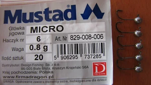 5 MUSTAD JIGKÖPFE MICRO Nr. 6 FÜR TWISTER HIT!!!  Verschiedene 0,8g - 2,5g - Bild 1 von 4