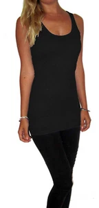WOMENS LADIES CASUAL VEST TOP TUNIC UK SIZE 8 10 12 14 16 18 20 S M L PLUS - Picture 1 of 6