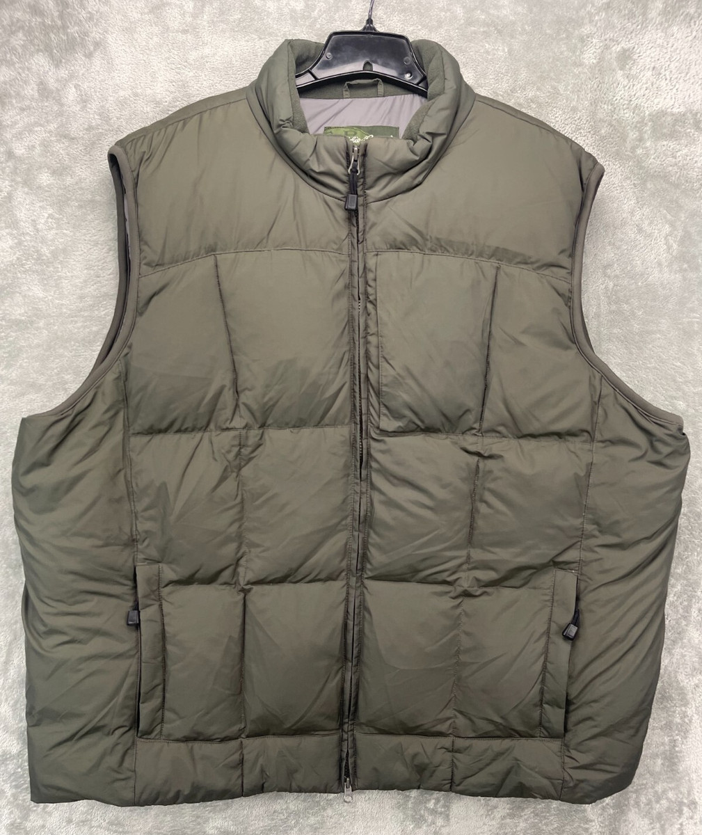 ジャケット・アウター 80s Eddie Bauer  Down Vest M Green Vintage Eddie Bauer Goose Down Green Snap Button Puffer Coat