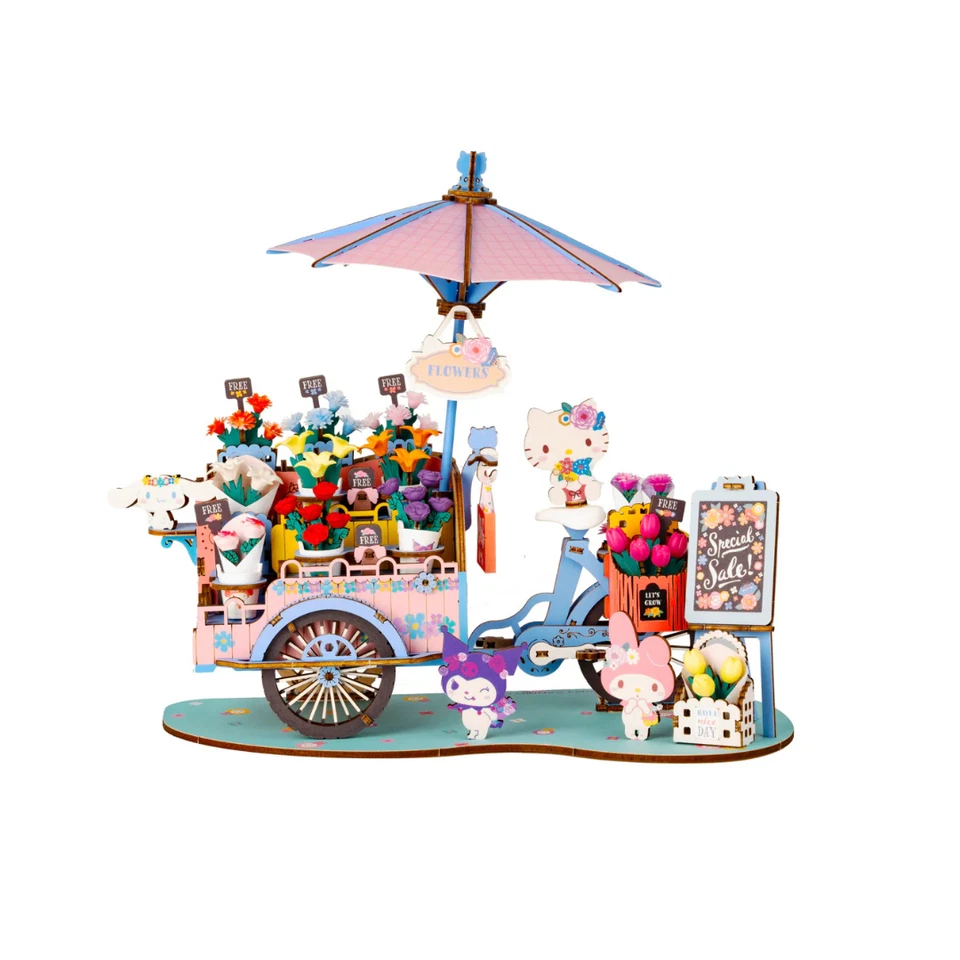 3D Wooden Puzzle Hello Kitty® and Friends Flower Cart — 第 1/1 张图片