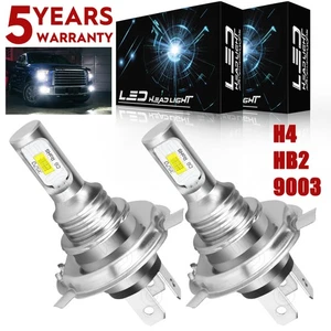 For Nissan Versa 2007-2019 H4 9003 6000K 2X LED Headlight High Low Beam Bulb Kit - Picture 1 of 10