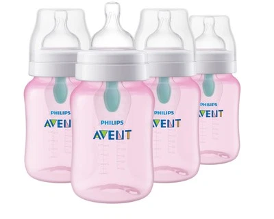 	Philips Avent Biberón Anticólicos con Ventilación AirFree 9oz Flujo 2 Pezones 1m+ 4pk... Foto 1 de 4