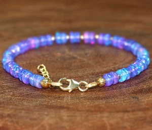 7 Natural Ethiopian Welo Fire Opal Beads Bracelet 3-5MM Gemstone - Picture 1 of 6