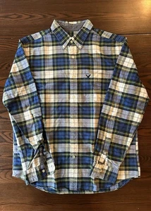 Herren American Eagle Outfitters grün und blau Button Down Vintage Größe Large - Bild 1 von 4