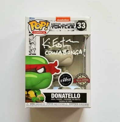 Michelangelo Mutant Ninja Turtles Funko Pop chase signed Kevin Eastman autografo - Immagine 1 di 4