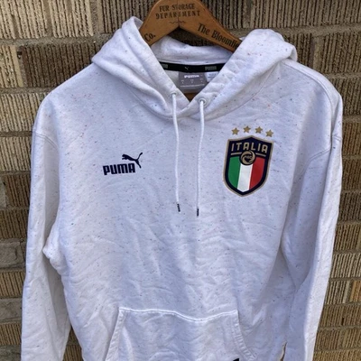 Sudadera con Capucha Puma Italia Para Hombre Pequeña Blanca Especificaciones Sudadera Selección Nacional Fútbol Fútbol Foto 1 de 4