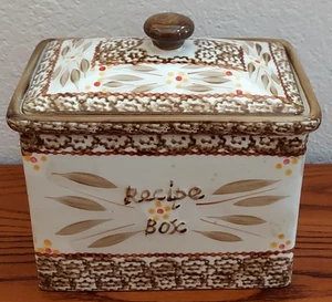 Temptations by Tara Alte Welt braune Rezeptbox mit Deckel 7,25 x 4,75 x 6,5 cm - Bild 1 von 9