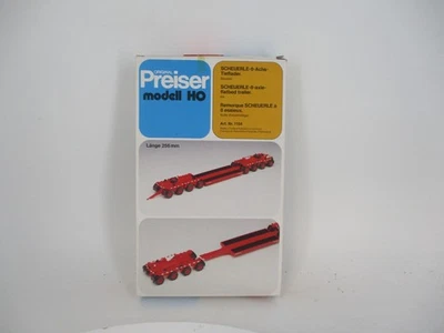 Preiser Spur H0 1154 Bausatz Scheuerle 8-Achs- Tieflader ungebaut in OVP - Bild 1 von 2