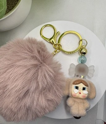 Cry Baby Fuzzy With Pom Pom Keychain - Image 1 of 3