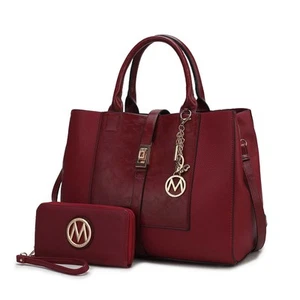 MKF Collection Yola Satchel Bag with Wallet Vegan Leather Women by Mia K - Picture 1 of 46