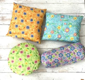4er Set Mädchen 90er Blumen Blumen Print Überwurf Kissen Paket Kinder Bettwäsche Deko  - Bild 1 von 1