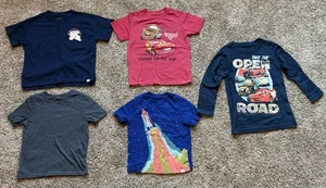 Lot of 5 Gap/Disney/Old Navy 4T Short/Long Sleeve Shirts Lightyear, Cars & More - Picture 1 of 16