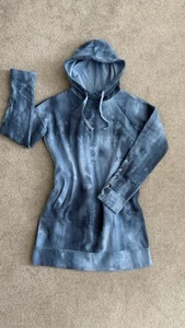 Hollister Women Blue Tie-Dye Hoodie Sweatshirt Dress (Size XS/6) - Picture 1 of 9
