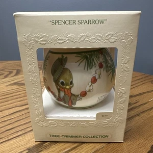 Hallmark "Spencer Sparrow” Tree Trimmer Unbreakable Satin Ball Ornament  1979 - Picture 1 of 5