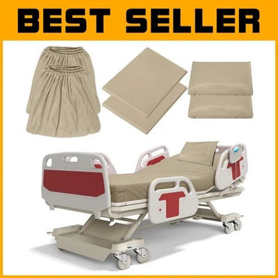 Versatile 6-Piece Hospital Bed Sheets Set - Soft 38 x 84 Fitted Sheets Included - Image 1 of 4
