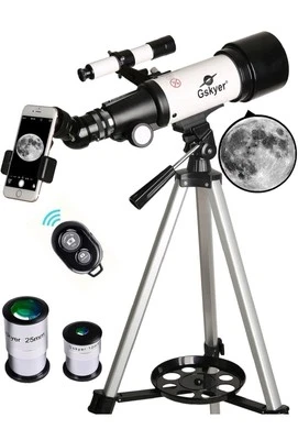 Gskyer AZ70400 400mm Astronomical Refracting Telescope 70mm Aperture AZ Mount - Image 1 of 4