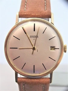 Vintage Slim 18k & S/Steel Juvenia Mens Automatic Watch c.1960s EXLNT SERVICED - Picture 1 of 10
