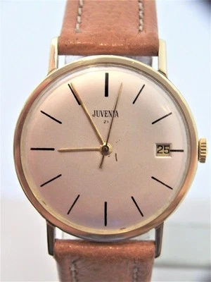 Reloj Automático Juvenia Vintage Delgado 18k y S/Acero para Hombres c. 1960 EXLNT REPARADO Foto 1 de 4