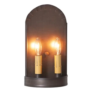 Irvins Country Tinware Arch Sconce in Kettle Black - Picture 1 of 3