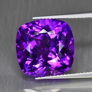 11.73Ct Cushion_Pleasant Unheated AAA+ Vivid Purple Amethyst _Bolivia - Picture 1 of 1