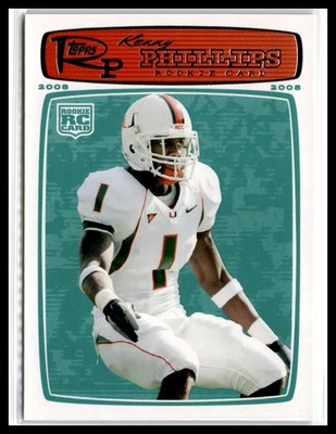 Kenny Phillips 2008 Topps Rookie Progression #189 radiocontrol novato Miami Hurricanes Foto 1 de 2