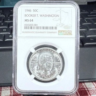 1946 Booker T Washington Commemorative Half Dollar 50¢ NGC MS 64 SP5839 - Image 1 of 2