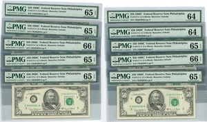 Fr 2117C $50 1969C Federal Reserve Note 10 Consecutive 64-66EPQ PMG DC-2664 - Picture 1 of 3