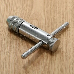 M3-M8 T-Typ Umschaltknarre Gewindebohrer Schraubenschlüssel Griffstange Gewindeschneidwerkzeug Neu - Bild 1 von 10