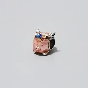 Authentic Pandora Cute Flying Unicorn Pig Bead Charm 792573C01 - Picture 1 of 5
