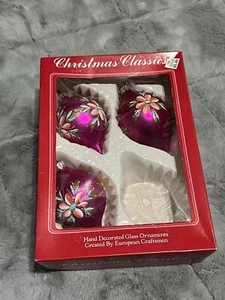 Vintage Christmas Classics Hand Decorated European Craftsmen Ornaments Teardrop - Picture 1 of 10