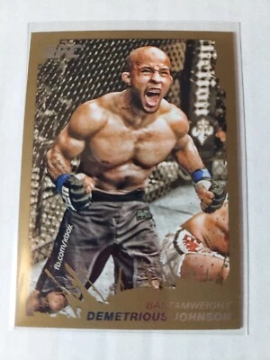 Demetrious Johnson #201 RC 2011 Topps UFC Moment of Truth Gold Parallel - Image 1 of 2