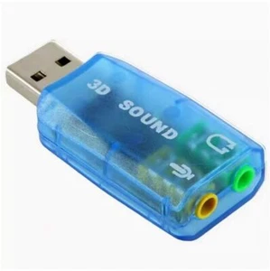 USB 2.0 Sound Card External 5.1 Channel 3D Mic Speaker Virtual Audio PC Adapter - Picture 1 of 4