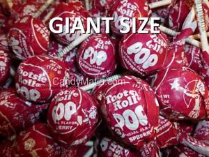 Giant Tootsie Pops RED RASPBERRY Giant Tootsie pop 42 lollipop sucker bulk candy