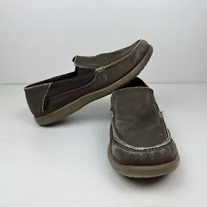 Crocs Mens Shoes Brown Slip On Loafers Santa Cruz Triple Comfort 202056 Size 11 - Picture 1 of 20
