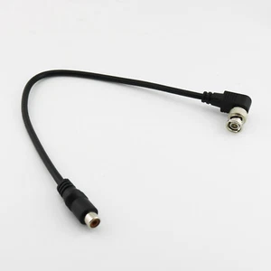 BNC Male Right Angle to RCA Female CCTV Coax RF BNC RCA DC Power Connector Cable - Picture 1 of 7