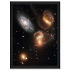 Hubble Space Telescope Galactic Wreckage In Stephan's Quintet Framed Wall Art A3