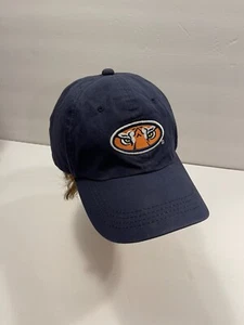 Auburn Tigers NCAA Blue Adjustable Strapback Cap Navy Orange Sz One Size EUC - Picture 1 of 9