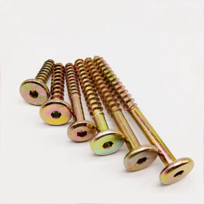 5 piezas M7 M9 Allen biselado autorroscante redondo tornillo silla sofá pernos hexagonales Foto 1 de 2